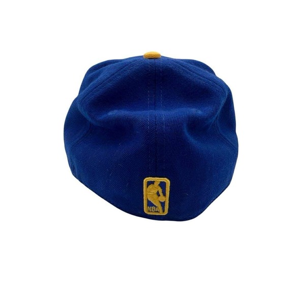Golden State Warriors New Era NBA Fitted Hat Cap Blue Yellow - Picture 5 of 10